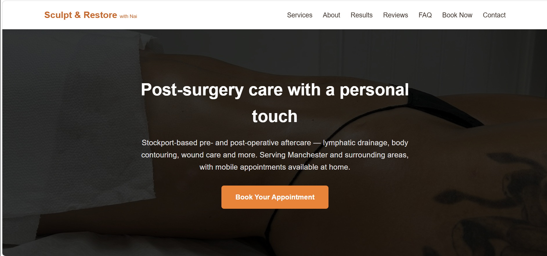 Sculpt and Restore with Nai website